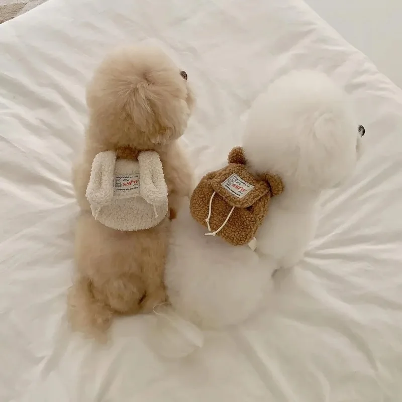 Bolsa para mascotas INS, bonita bolsa de felpa para salida de mascotas, cachorros, perros, gatos, mochila para mascotas, bolsa para recoger caca, aperitivos, suministros multiusos para perros pequeños - imagen 2