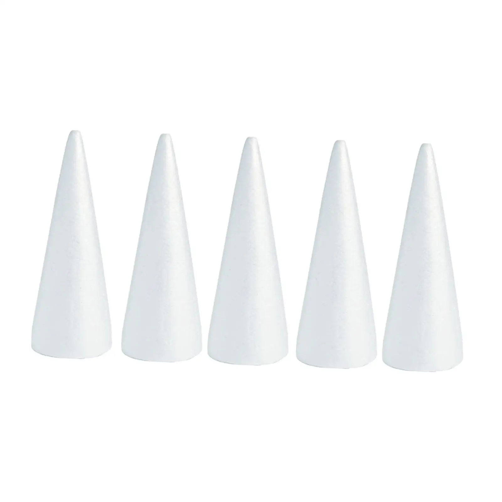 5x Craft Foam Cones Handmade Children Christmas Tree Project for Wedding Party Celebration Table Centerpiece Christmas Trees