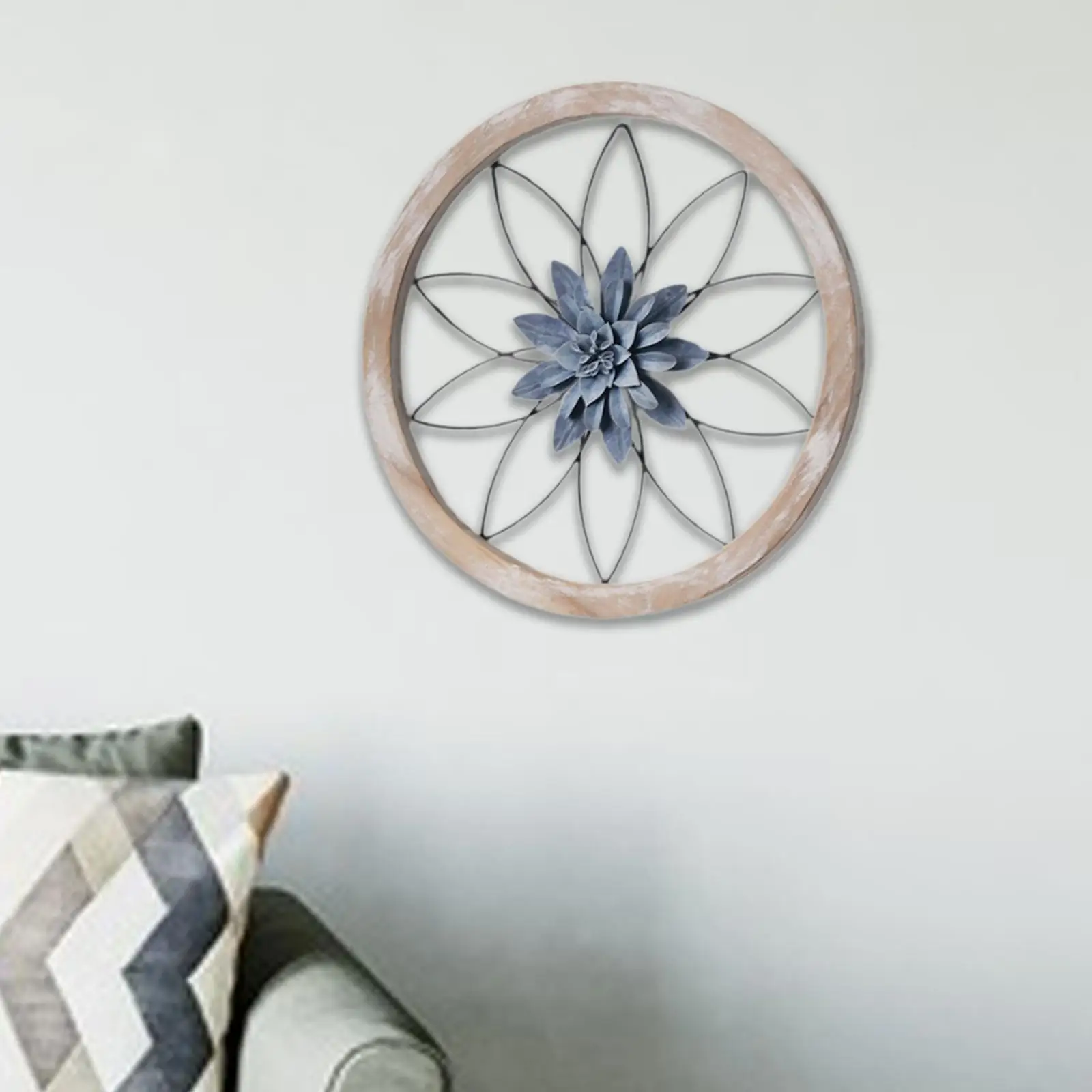 Flower Metal Wall Art Decor Decorative Wall Hanging Decoration Iron Art Decor for Dining Room Office Bedroom Living Room Home