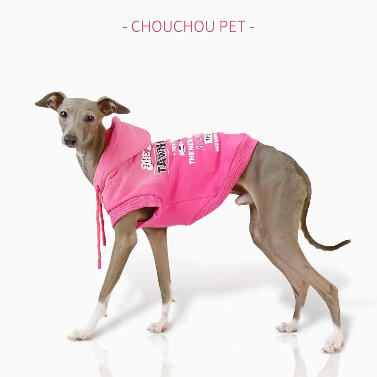 Suéter sin mangas con capucha para mascotas, suéter con estampado gradiente para perros, adecuado para galgo pequeño y mediano, primavera y otoño - imagen 4