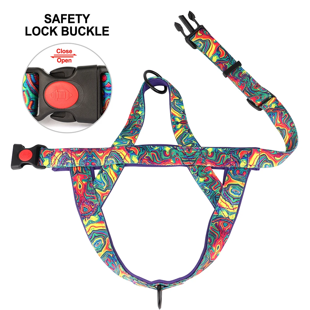 Arnés de nailon para perros sin tirones, chaleco, chalecos de entrenamiento étnicos duraderos para mascotas, ajustables para perros pequeños, medianos y grandes, Pitbull - imagen 3