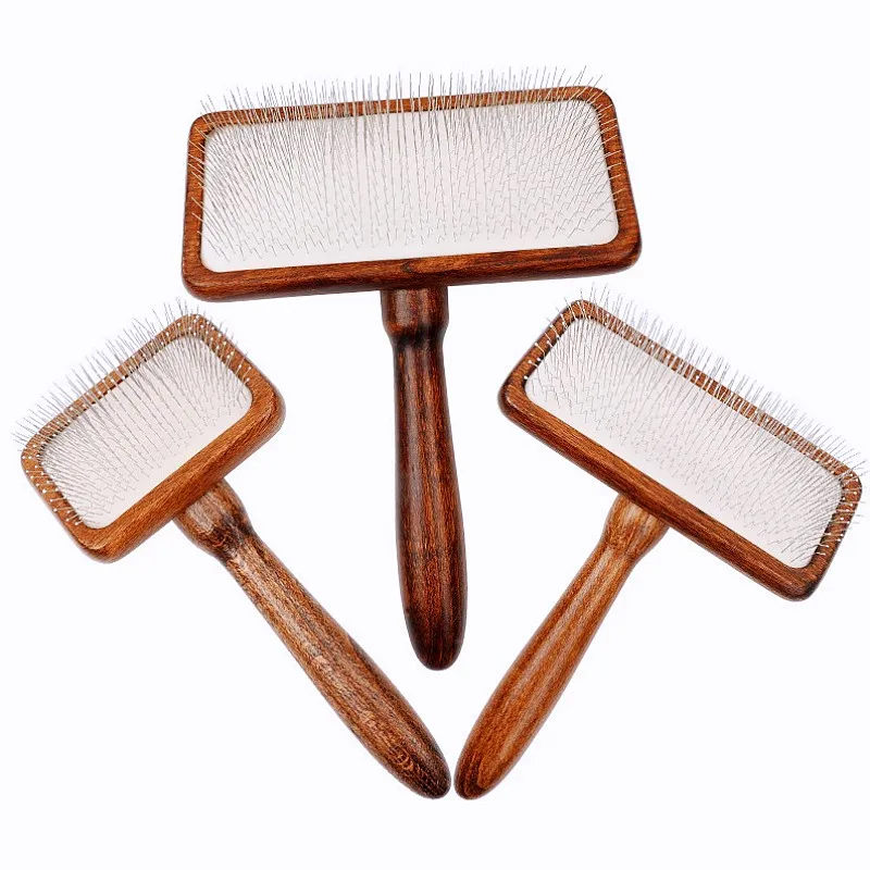Cepillo para perros, peine de madera maciza para perros, cepillo de masaje para el cuidado de perros, removedor de pelo para mascotas, peine grande para cepillos de Limpieza del pelo de Gato, productos para mascotas
