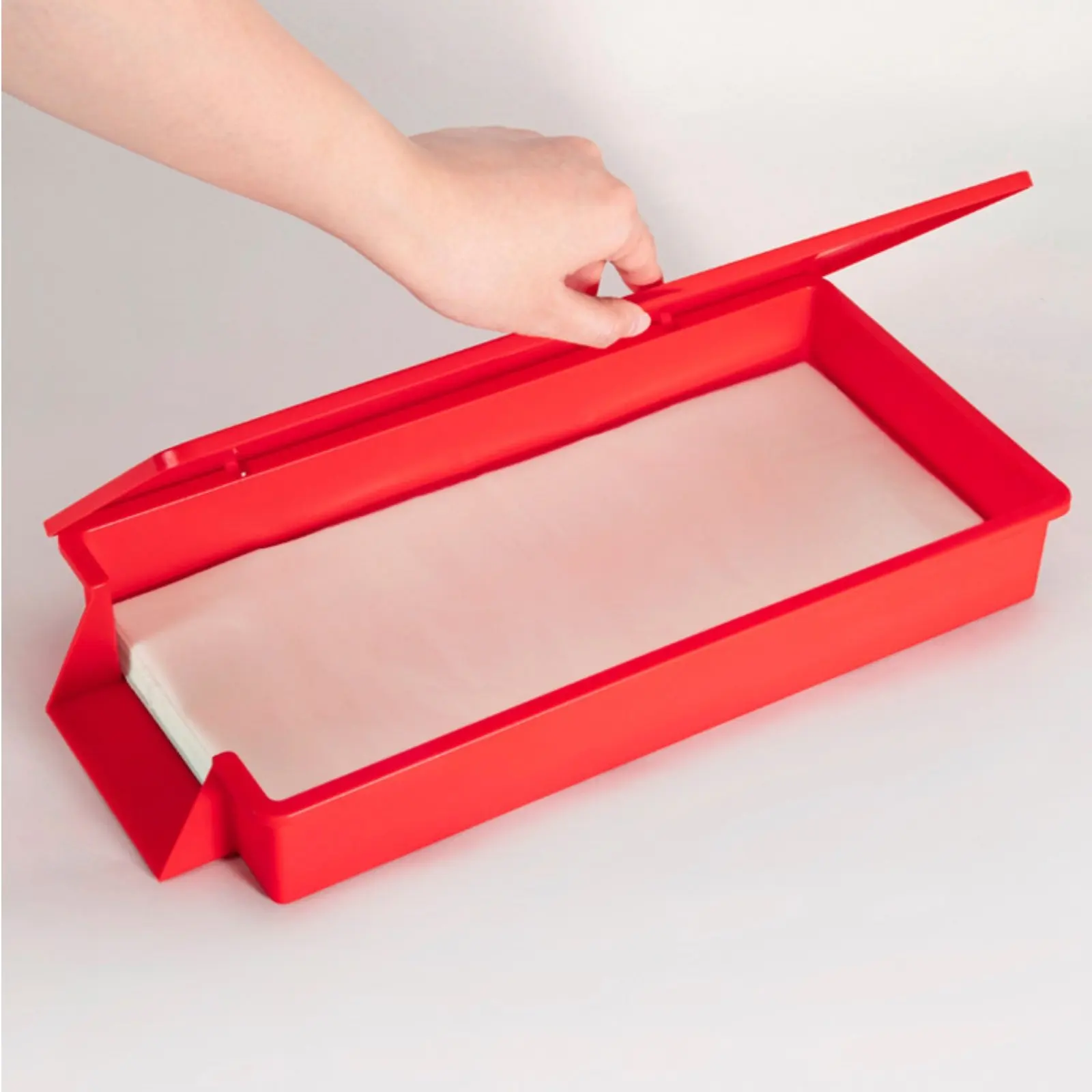 Dispensador de papel y envoltorios con tapa – Organizador de cocina - imagen 4