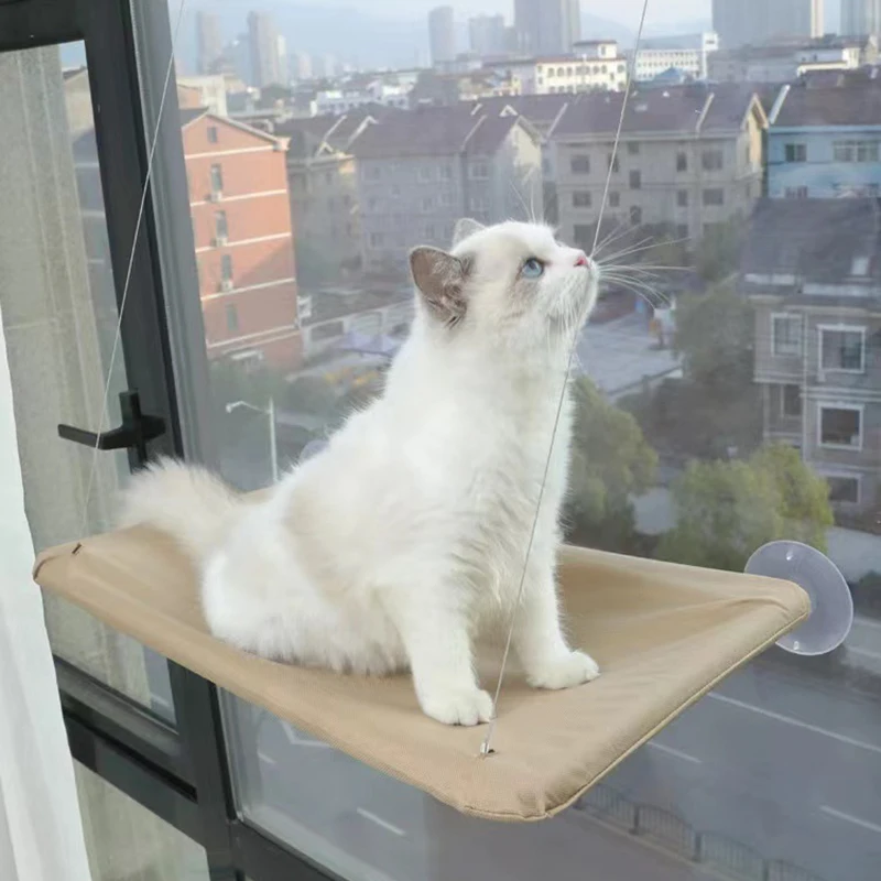 Hamaca plegable para gatos con ventosas, camas para mascotas de menos de 20KG, ventanas de adsorción, paredes, accesorios para gatitos - imagen 4