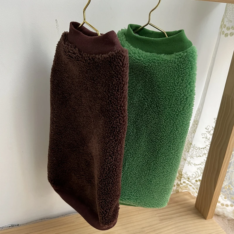 Sphynix Cat Sweater Ropa de gato sin pelo Esprosamiento Abrigo de fibra de lana de cordero cálido suave de doble lado para ropa de invierno Devon Rex - imagen 5