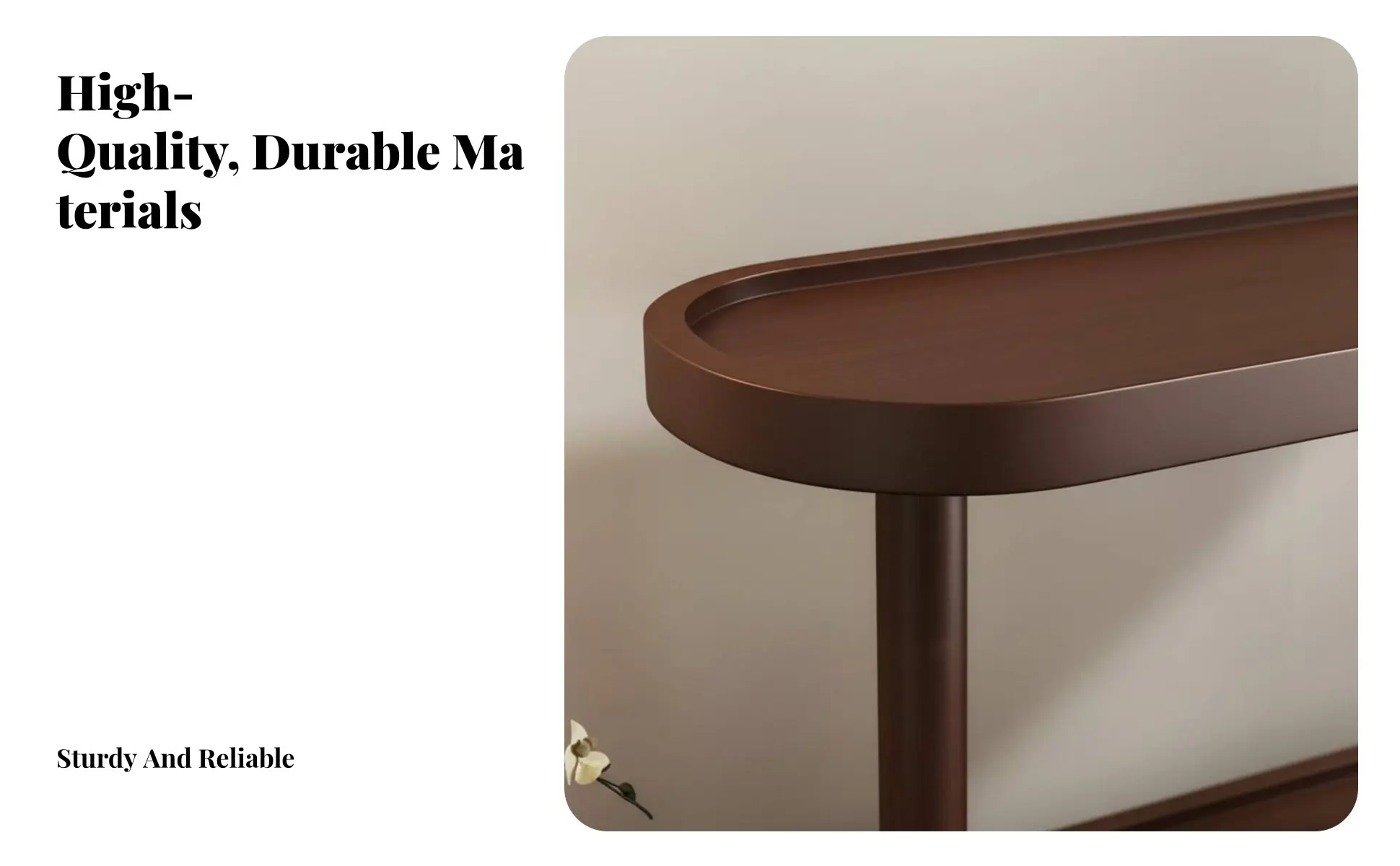 Organizador de maquillaje de madera retro en acabado oscuro