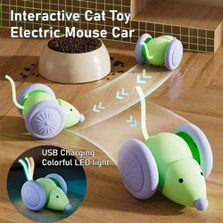 Ratón LED interactivo para gatos – Juguete automático USB