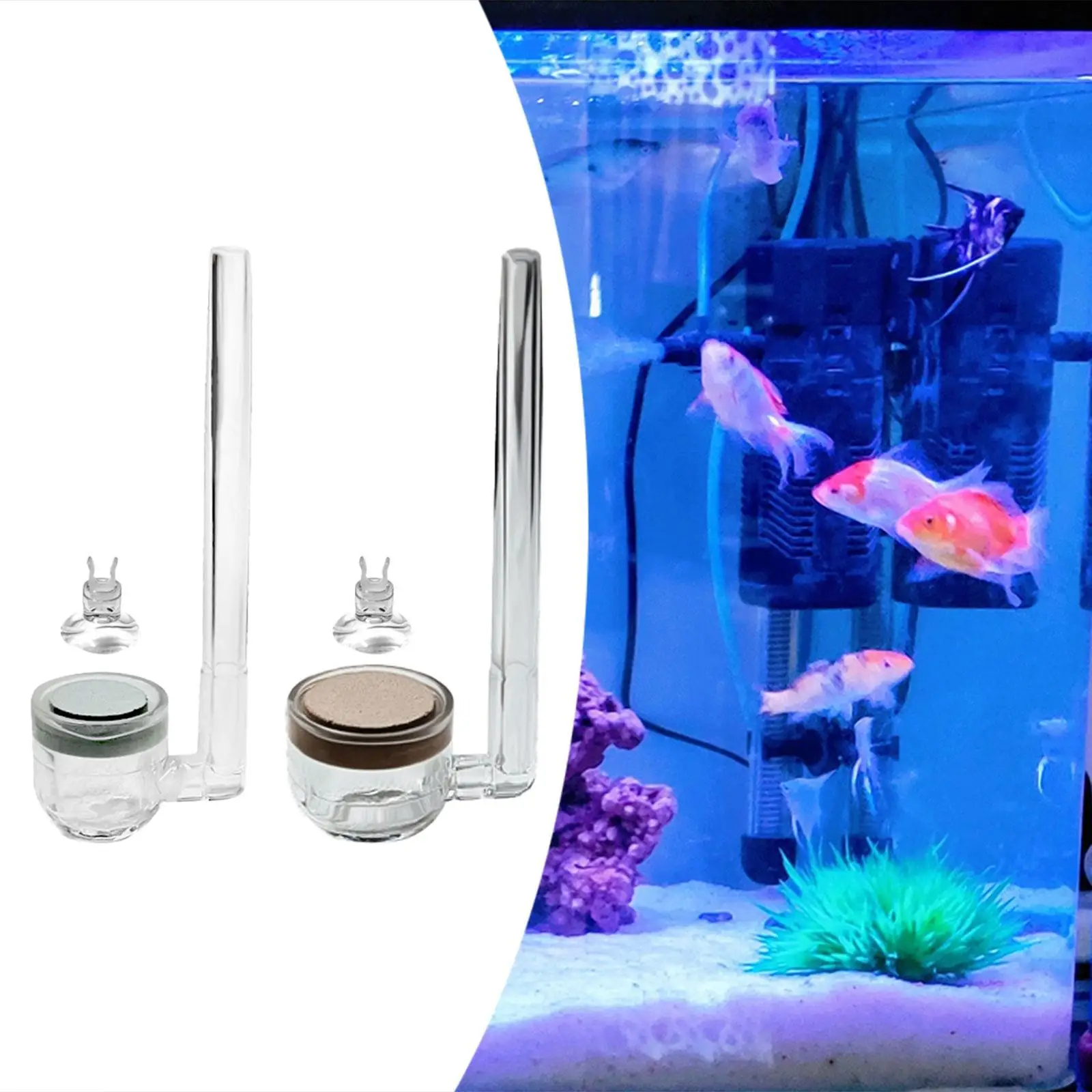 CO2 Diffuser Fish Tank Bubble Diffuser Quiet Aquarium Bubbler Aquarium Air Dics for Small Bucket Circulation System Pond