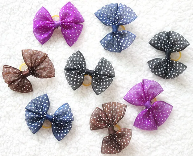 Bandas de goma para el pelo de mascotas, accesorios para el pelo de perro, 50 piezas - imagen 4