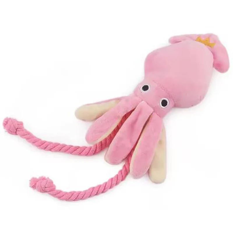 Juguete masticable pulpo algodón para perros y gatos – Limpia dientes - imagen 5