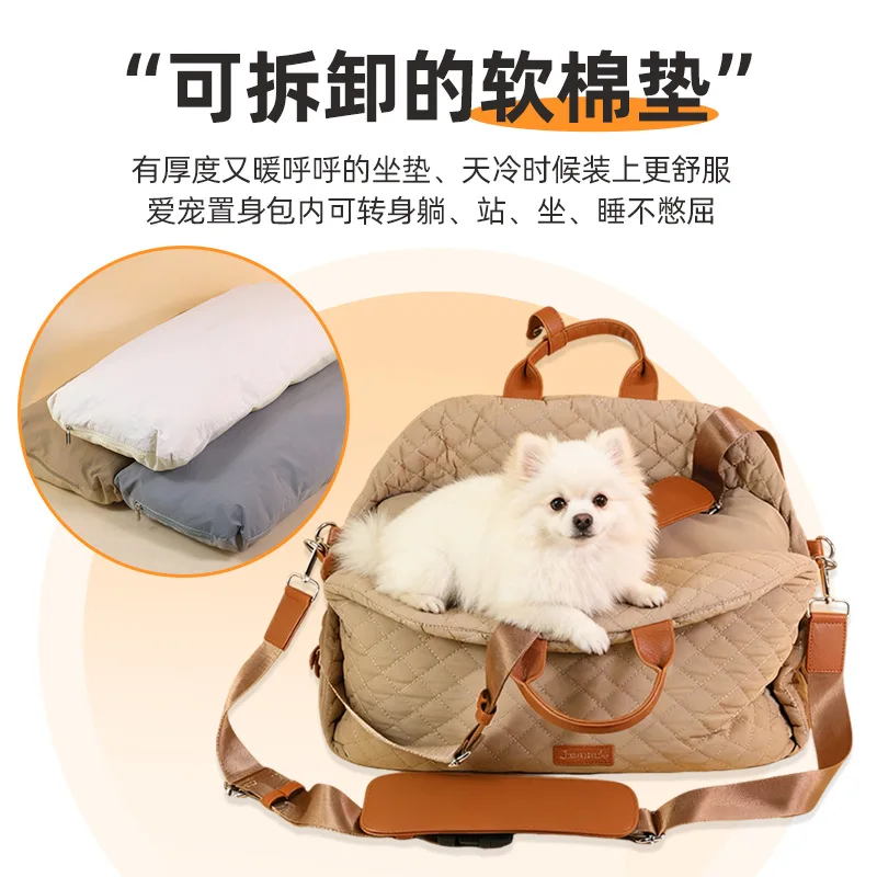 Transportín impermeable para gatos y perros, desmontable para coche - imagen 2