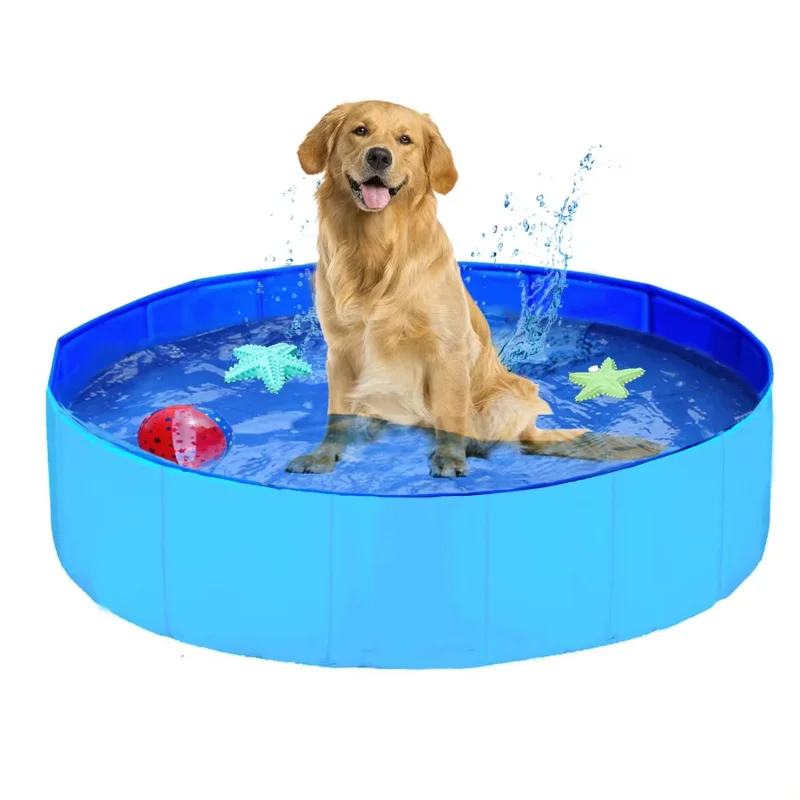 Piscina de limpieza para mascotas al aire libre plegable portátil - Bañera y baño de plástico duro - Ideal para bañarse con mascotas y diversión para niños - imagen 2