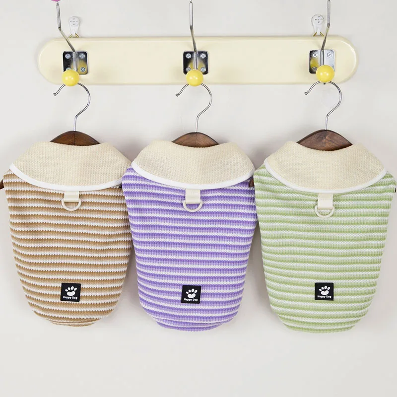 Ropa de tiras para cachorros, sudaderas con capucha para perros con solapa verde, morado y marrón, ropa para perros pequeños, sudadera de manga corta para gatitos Chiwawa