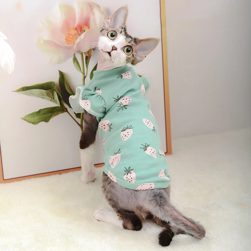 Sphynx-ropa de lujo para gato, vestido elegante para perro y gato, sin pelo, pequeño Bulldog Francés, disfraz para cachorro, chaleco para gatitos - imagen 4