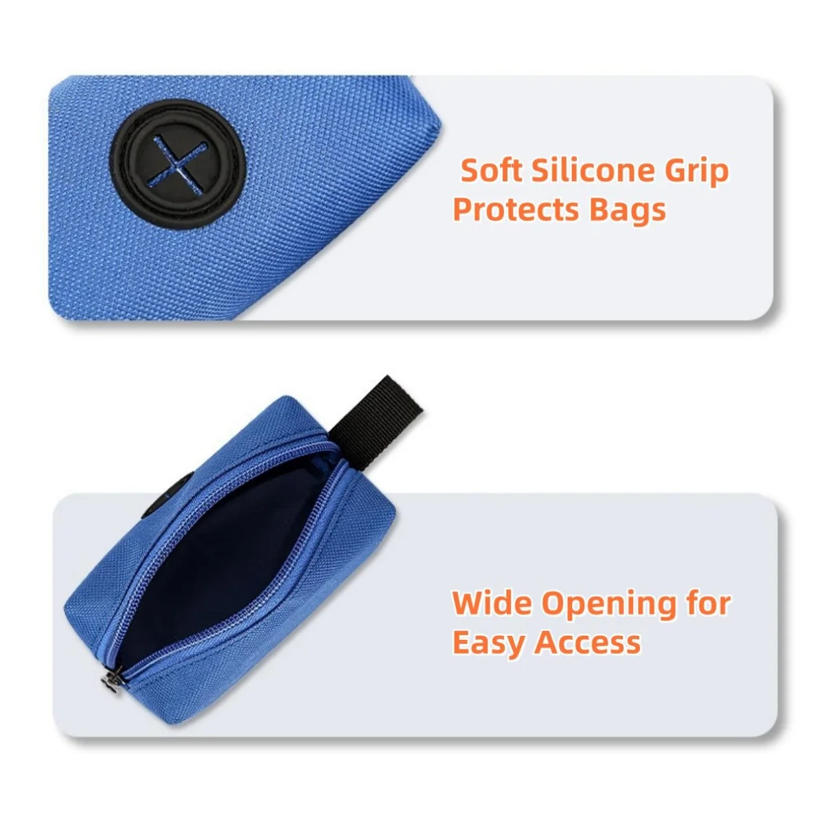 Soporte portátil para bolsa de excrementos de perros, dispensador de residuos con clip con mosquetón, accesorio de correa, limpieza de mascotas al aire libre y suministros de viaje - imagen 3