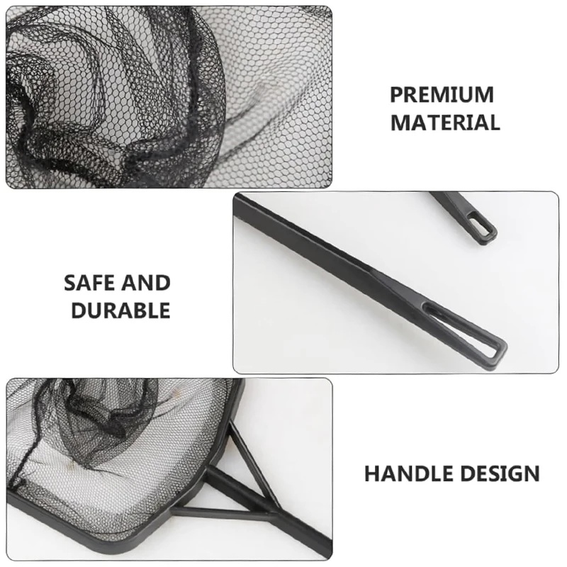 Red de pesca cuadrada para acuario, equipo de pesca con mango largo para atrapar peces ornamentales, camarones, pecera, accesorios limpios, 1 ud. - imagen 4