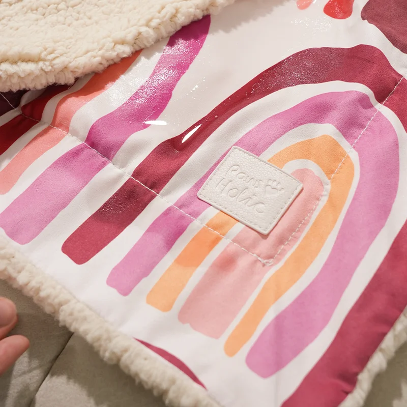 Cama para perros, almohada lavable para perros, cama suave para gatos, manta bonita para mascotas, cama navideña, accesorios para perros y gatos 	 Mantas de invierno para perros - imagen 4