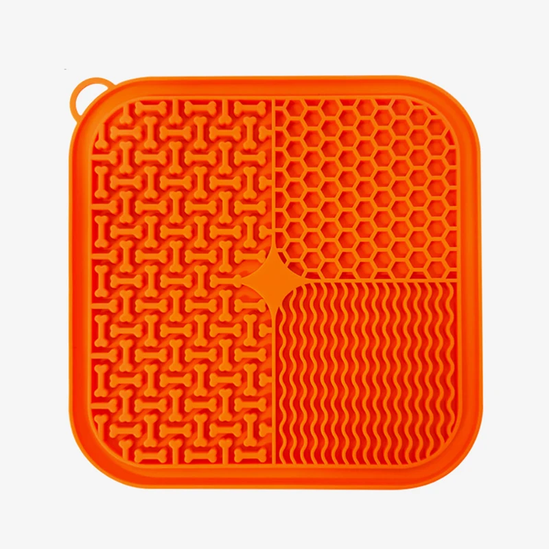 Alfombrilla de silicona para lamer para mascotas, comedero lento con succión, Mantel Individual para mascotas, antiasfixia, cuenco de alimentación de silicona, dispensador de alimentos - imagen 3