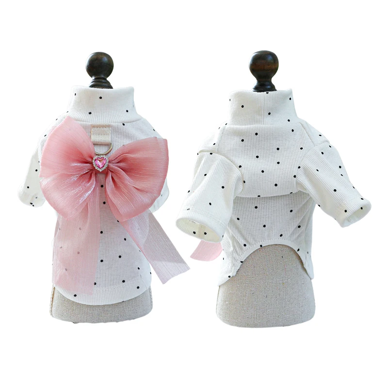 Ropa para perros, camisetas elásticas coreanas para cachorros, ropa de diseño de lujo para Yorkshire, perros pequeños y gatos, 2023