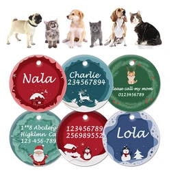 Etiquetas navideñas personalizadas para mascotas - para gatos y perros