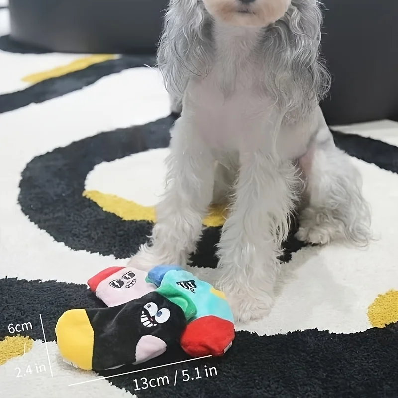 Juguete de peluche chirriante para perros, divertidos calcetines rellenos para perros pequeños y medianos, gatos, bonito juguete para masticar para mascotas, regalo de cumpleaños, juguetes rompecabezas ocultos - imagen 2