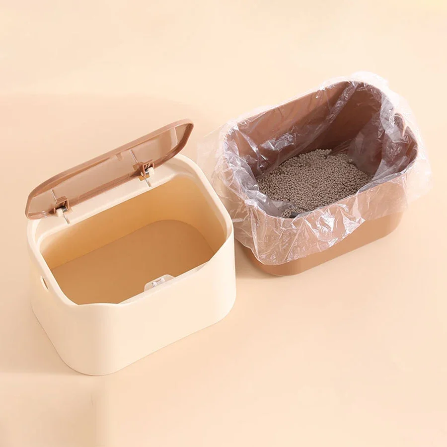 Caja de arena para gatos, colcha portátil, extraíble, completamente cerrada, orinal, inodoro para conejos, gatos medianos y grandes, animales pequeños - imagen 4