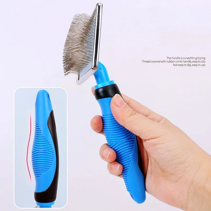 Peine para perros, cepillo para el cuidado de mascotas, removedor de pelo para perros, peines de dientes largos para perros grandes, limpieza de nudos, masaje, cepillo para gatos, suministros para mascotas - imagen 5
