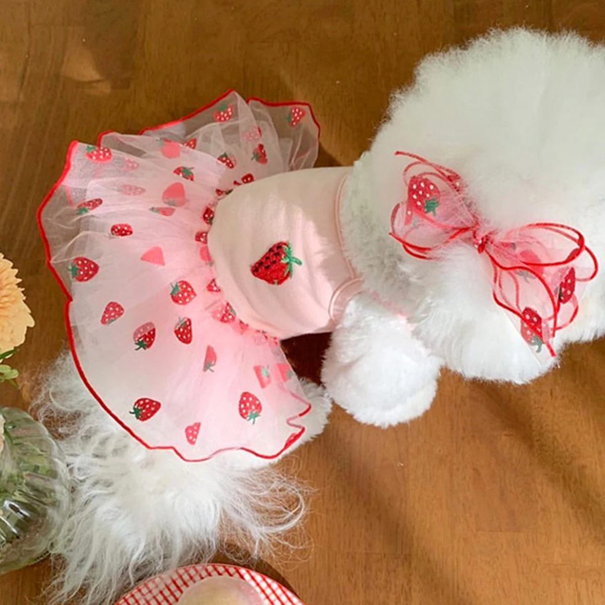 Falda fina de princesa para cachorros, ropa para perros, bonito vestido para perros pequeños, ropa para Chihuahua York, suministros para mascotas - imagen 3