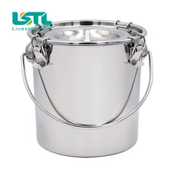 Cubo de ordeño 5L acero inoxidable con bomba de vacío