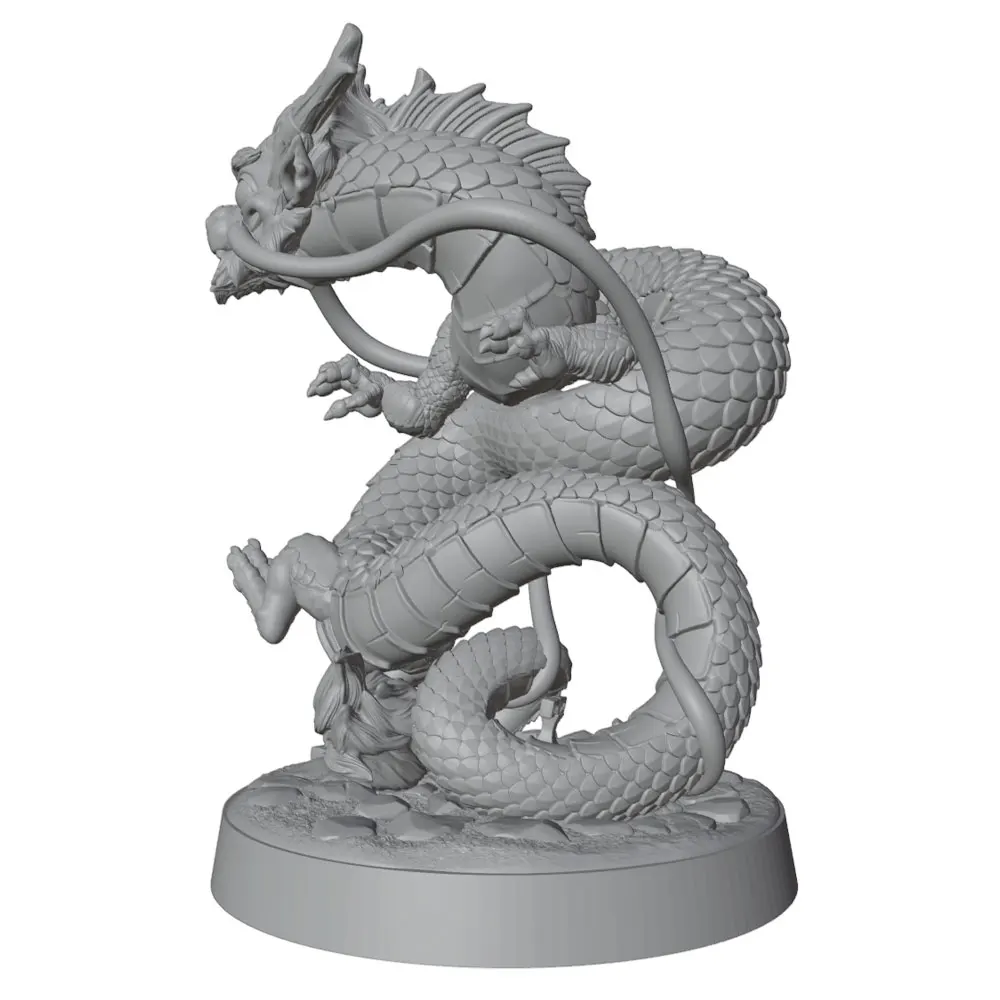 Figura de dragón chino miniatura de resina – Decoración de escritorio coleccionable - imagen 3