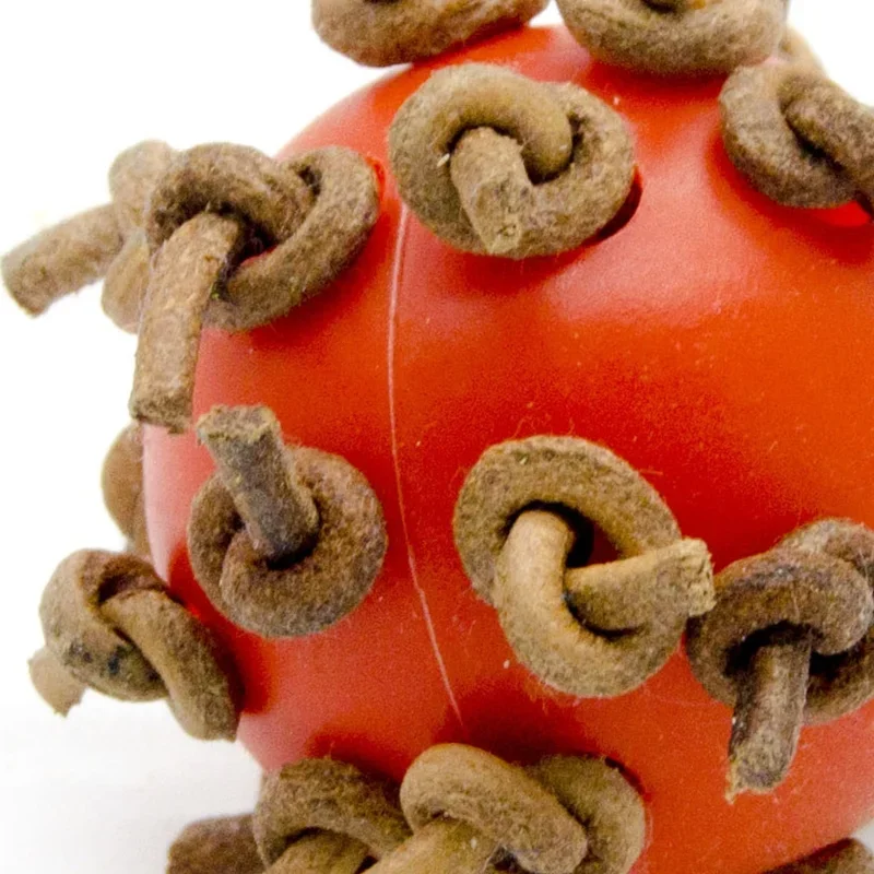 Juguete masticable de bola de pájaro con nudos, juguete de pie de 4cm de diámetro adecuado para loro amazónico guacamayo Eclectus gris africano cacatúa - imagen 3