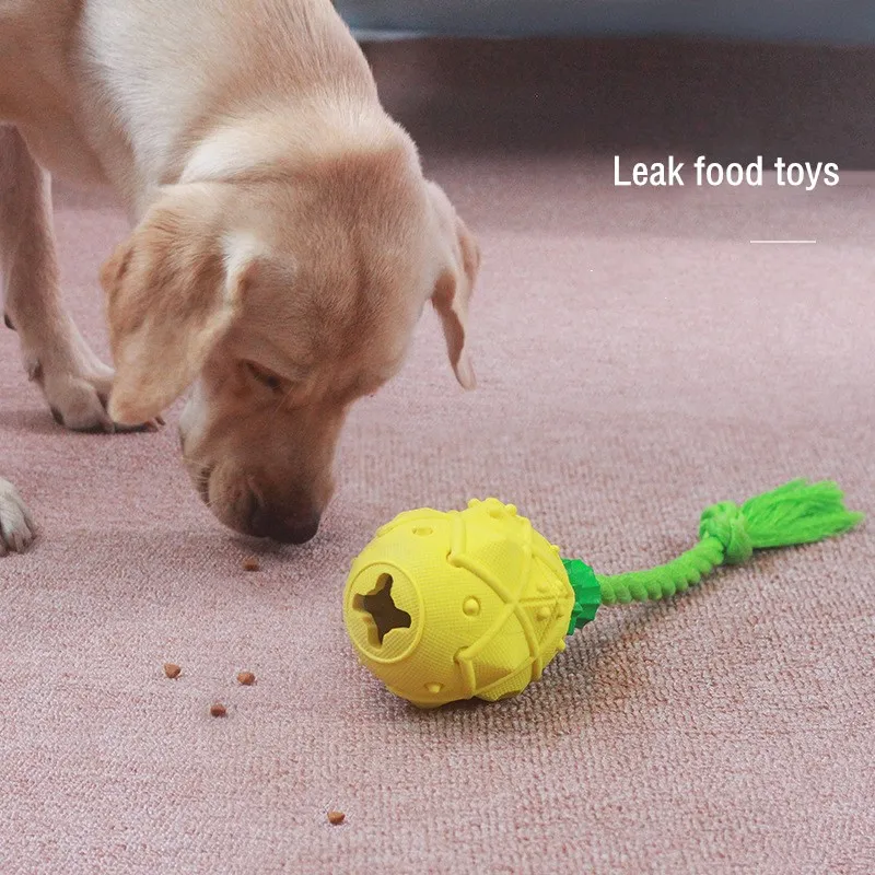 Juguetes interactivos indestructibles para perros y gatos, juguetes de goma para masticar comida con goteo, grandes y medianos, para rechinar dientes de cachorros - imagen 5