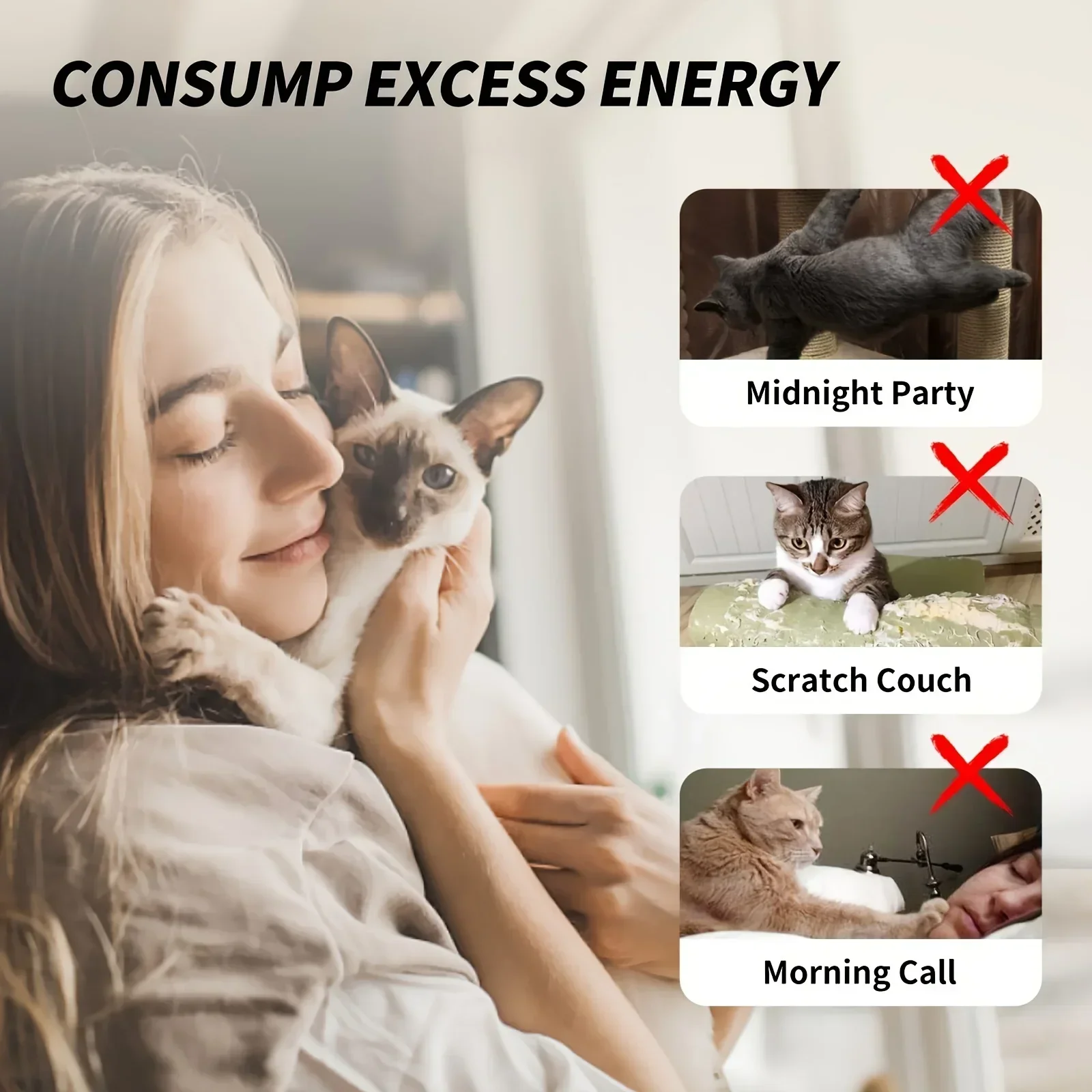 Varilla telescópica para gatos de cuatro secciones: extensible, con estampado de dibujos animados, material metálico - imagen 4