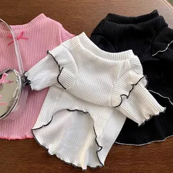 Conjunto de verano para Chihuahua y Bichon – Chaleco de algodón con lazo