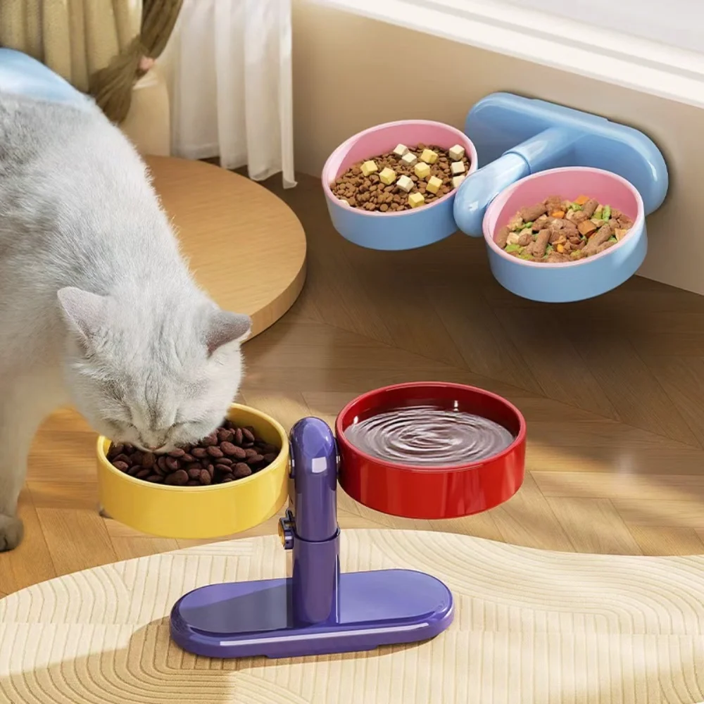 Comedero elevado regulable para perros y gatos – Giratorio 360° - imagen 5