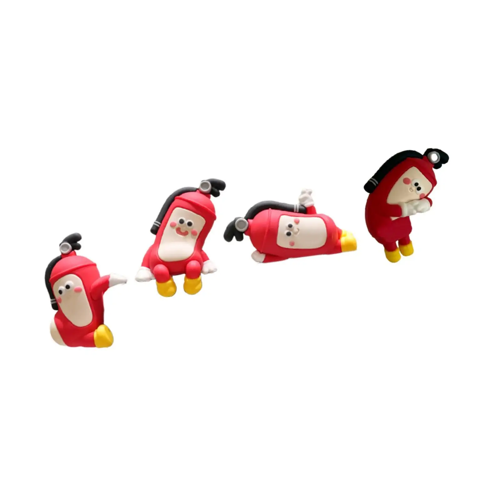 Figuras decorativas para ordenador, estatuas pequeñas, regalos creativos divertidos, adornos para mesa de estante de escritorio, 4 piezas - imagen 3