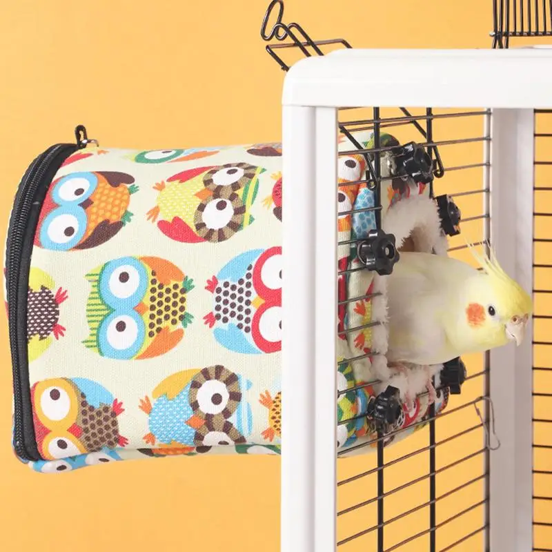Nido de Pájaro cálido de invierno, cama de algodón para pájaros, jaula para loros, casa acogedora, cómoda cama para dormir, jaula, cueva escondida para Conures - imagen 2