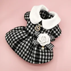 Vestido Tweed para perros y gatos – ropa de abrigo para mascotas