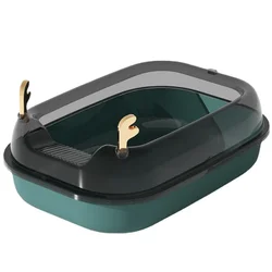Bandeja sanitaria cerrada con tapa para gatos antisalpicaduras lavable