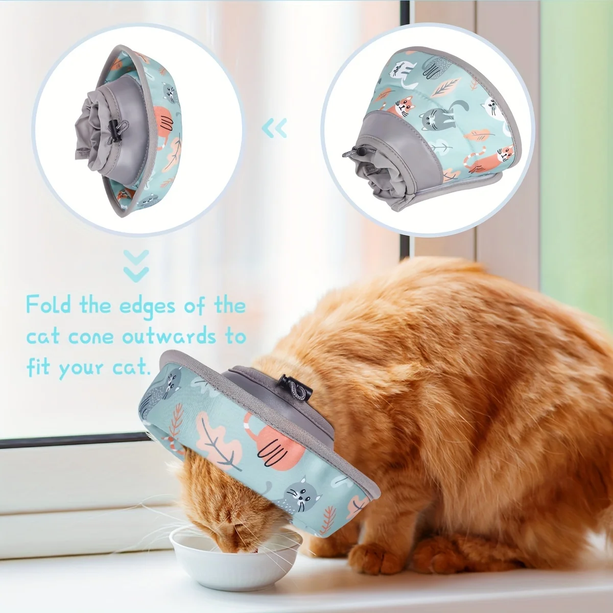 Cómodo collar isabelino ajustable suave seguro para perros y gatos - imagen 3
