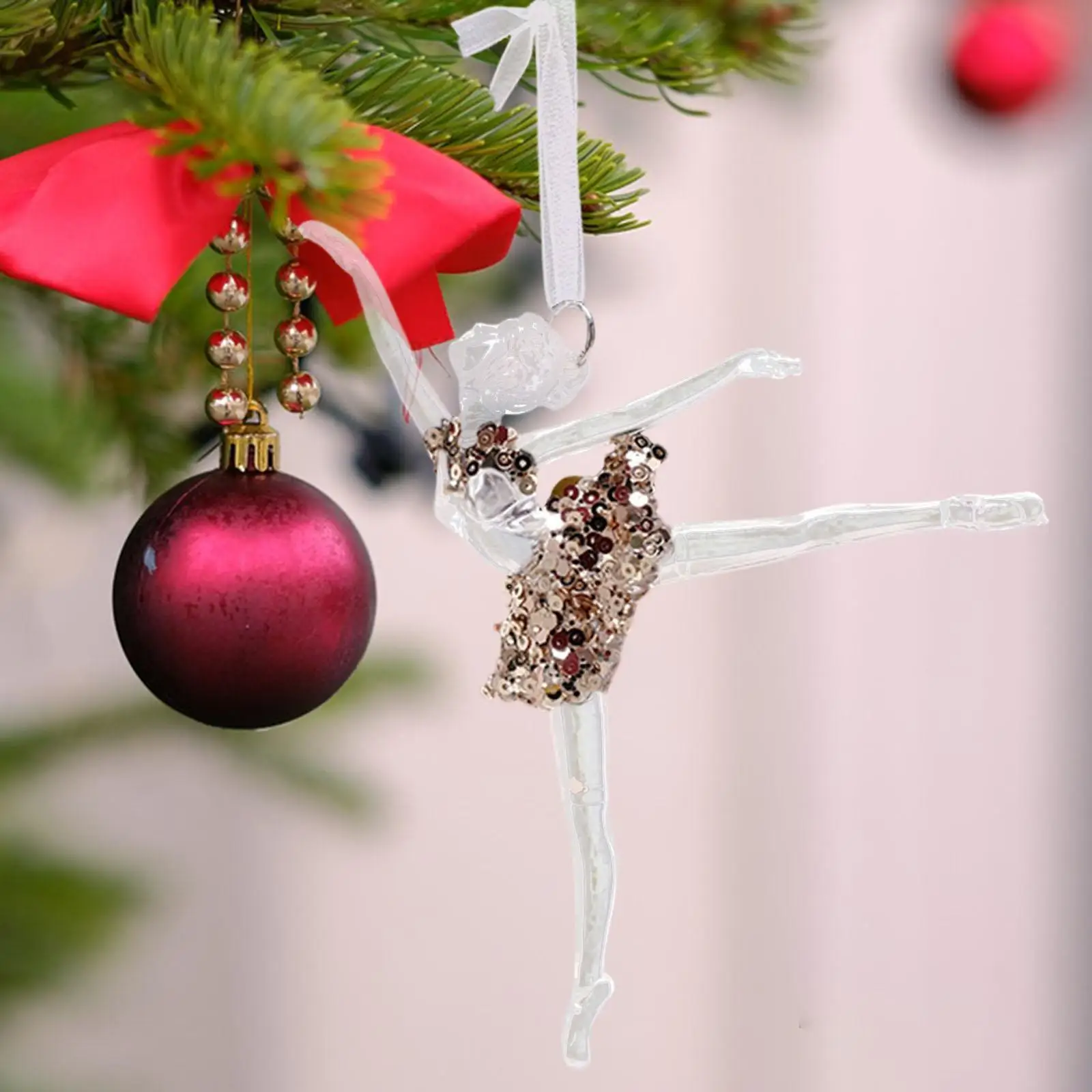 Luxury Acrylic Christmas Tree Decoration Pendant Ballerina Charm for Festive Home Party and Indoor Wreath Decor Luxury Acrylic Christmas Tree Decoration Pendant Ballerina Charm for Festive Home Party and Indoor Wreath Decor