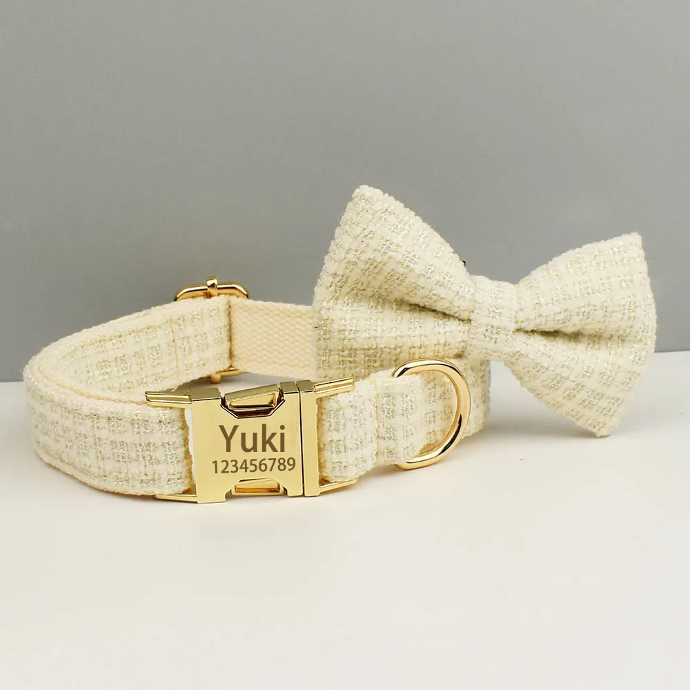 Juego de arnés de correa para Collar de perro con placa de identificación grabada personalizada, accesorios personalizados para mascotas para perros - imagen 2