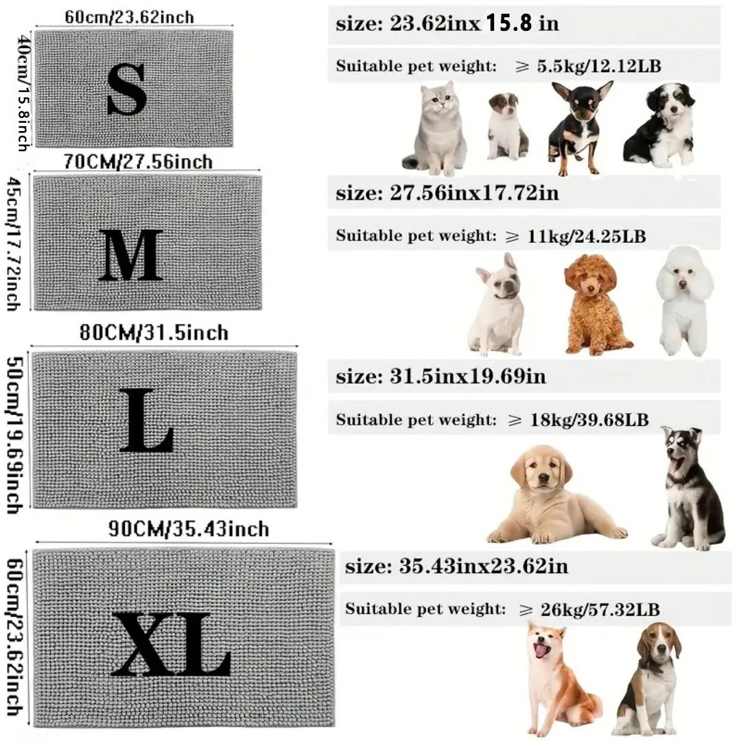 Tapete limpiador de patas para perros – Absorbente y lavable - imagen 4