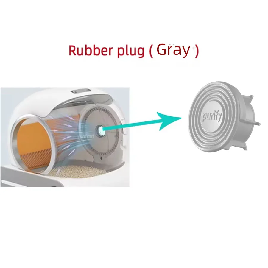 TONEPIE caja de arena automática para gatos, accesorios, cápsula inferior, orificio de ventilación, tapón de goma, cubo, puerta, caja de arena para mascotas, reemplazo - imagen 2