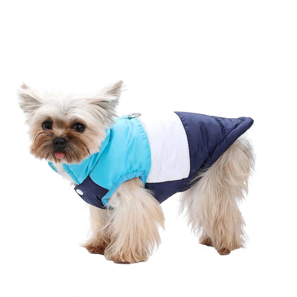Abrigo cálido para mascotas con anillo en D, chaqueta para cachorros a prueba de viento para perros pequeños y medianos, abrigo impermeable para perros, Parka Bulldog Yorkshire - imagen 4