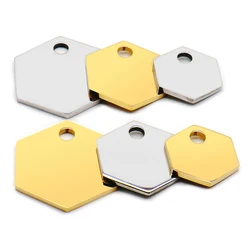 Etiquetas de identificación para perros - colgante hexagonal de acero