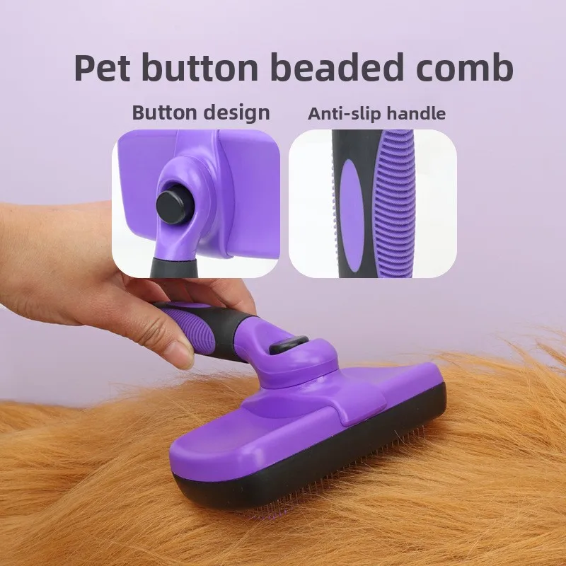 Peine para mascotas, limpieza de belleza, juego de 9 piezas, tijeras para perros y gatos, peines de aguja, cortaúñas, peines, guantes, suministros de limpieza para mascotas, accesorios - imagen 2