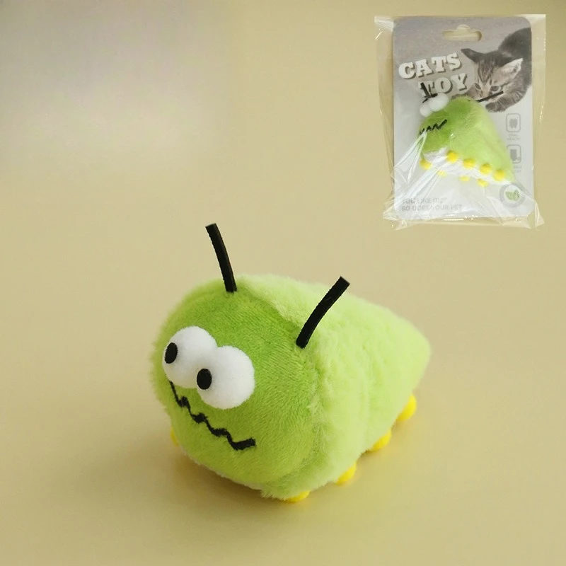 Juguete de peluche para gatos con insecto verde e hierba gatera - imagen 3