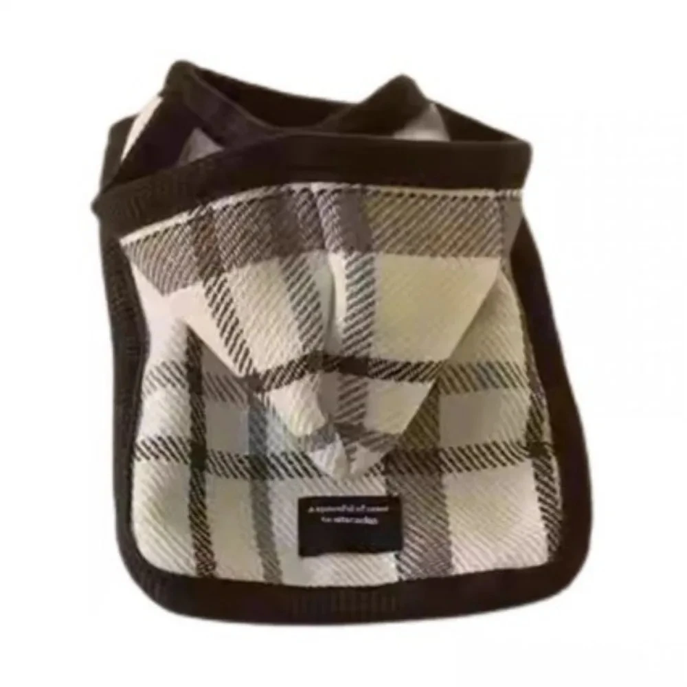 Chaleco a cuadros para mascotas, capa con capucha para perros, Teddy Schnauzer, Yorkshire, gato, abrigo para perros pequeños, ropa para cachorros, otoño e invierno - imagen 4