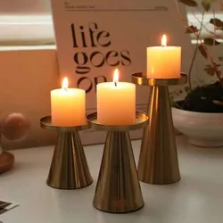 Portavelas de metal nórdico 3 uds decoración para boda y Navidad